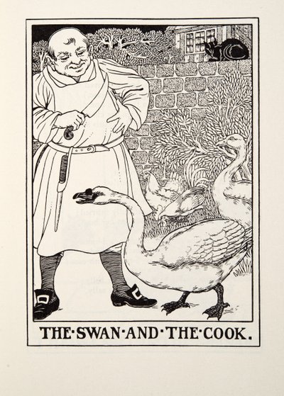 The Swan and the Cook, fra Fontaine Fables, pub. 1905 av Percy J. Billingshurst