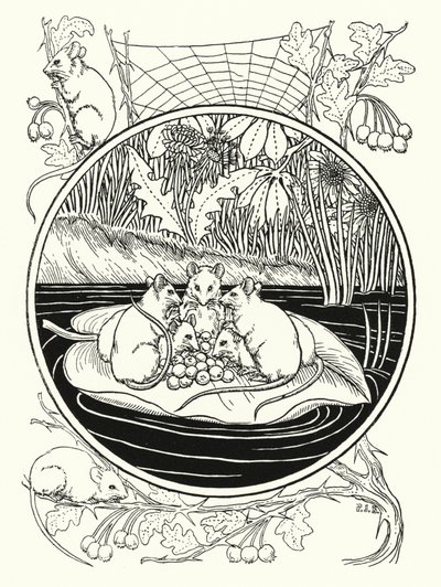 Mus som navigatorer (litho) av Percy James Billinghurst