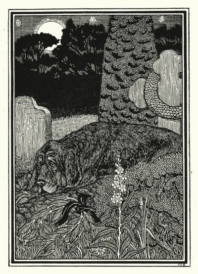Hunden til Montargis (litho) av Percy James Billinghurst