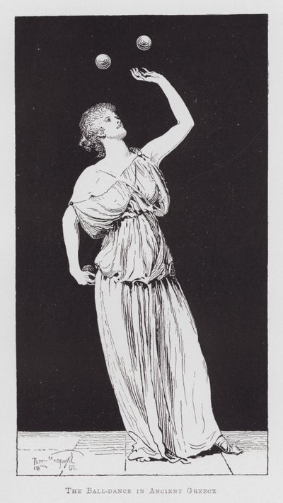 Dans: Balldansen i antikkens Hellas (litho) av Percy Macquoid