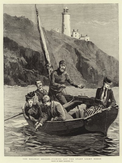 Feriesesongen, fiske fra Start Light House av Percy Macquoid