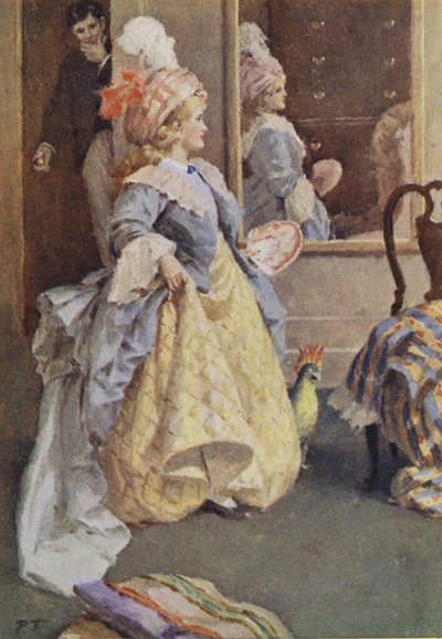 Illustrasjon for små kvinner av Louisa M Alcott (farge litho) av Percy Tarrant
