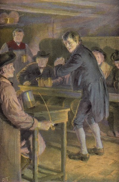 Illustrasjon for Silas Marner av George Eliot (farge litho) av Percy Tarrant