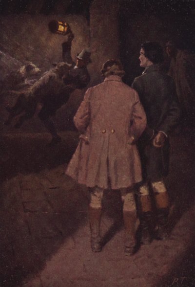Illustrasjon for Wuthering Heights av Emily Bronte (farge litho) av Percy Tarrant