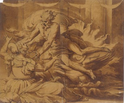 Jupiter vises til Semele, 1501-47. av Perino del Vaga
