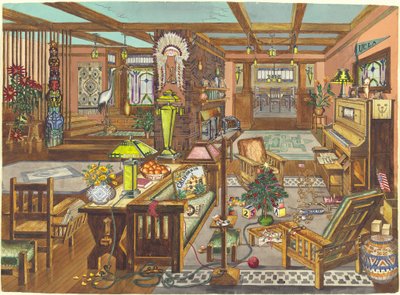 "California Mission Style" interiør av Perkins Harnly