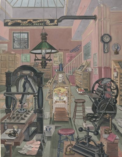 Trykkeri, 1870, 19351942. av Perkins Harnly