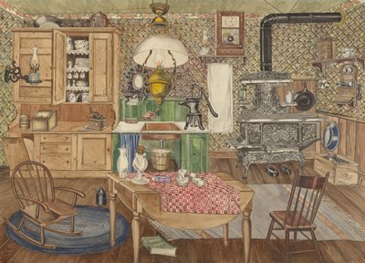Landlig kjøkken, 19351942. av Perkins Harnly