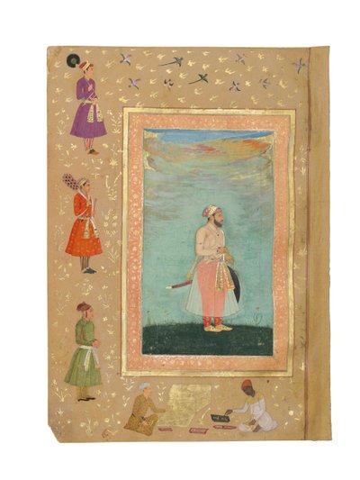 En Mughal-prins, sannsynligvis Shah Shuja, ca. 1645-50 av Persian School
