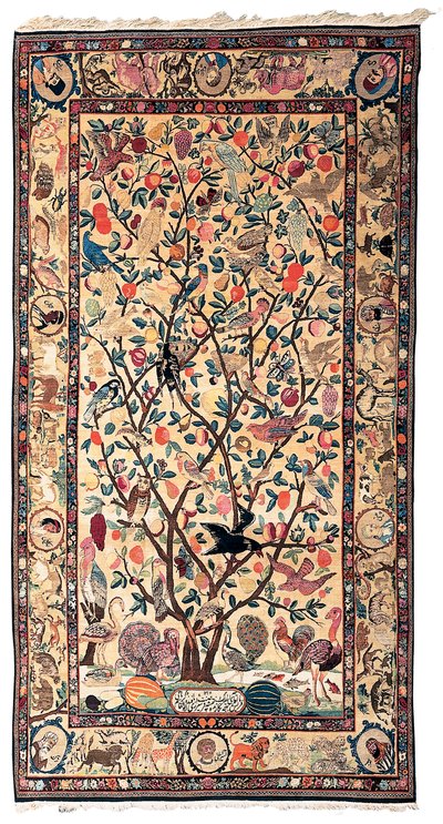 Et fint Kirman-teppe, 1898-99 av Persian School