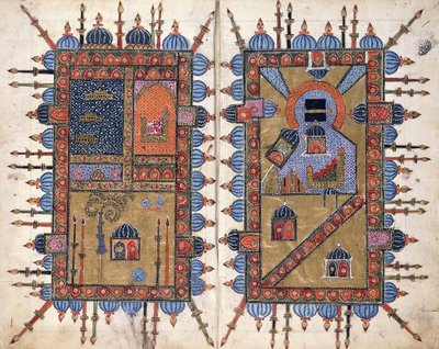 Dekorativt rusk fra "Dala" Il Al-Khairat ", K. 1600 av Persian School
