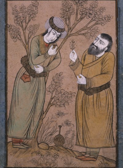 Legen gir et urtemiddel til en ung mann, sent på 1600-tallet - begynnelsen av 1700-tallet av Persian School