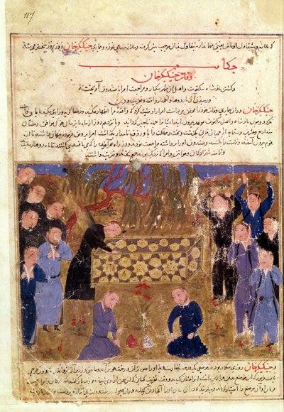 Begravelse av Djengis Khan, ca. 1430 av Persian School