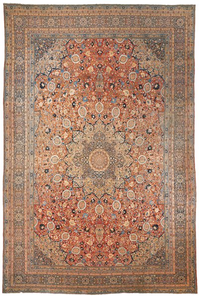 Stort Tabriz-teppe, av Ardebil-design, nordvest i Persia, ca. 1880 av Persian School