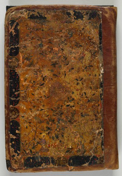 Originalbind fra S1986.44.1, muligens Tabriz, Iran, Safavid-perioden, 1549-50 (ugjennomsiktig akvarell og lakk) av Persian School