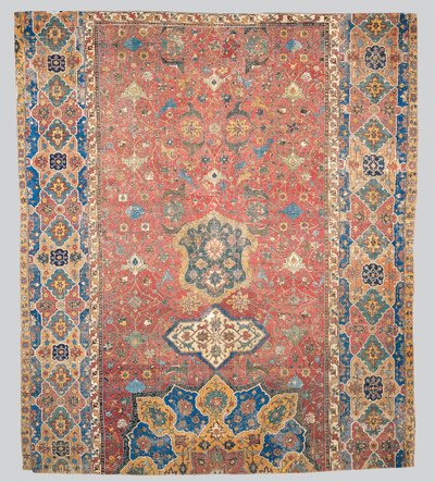 Delvis Tabriz-medaljongteppe, Nordvest-Persia, tidlig på 1500-tallet av Persian School