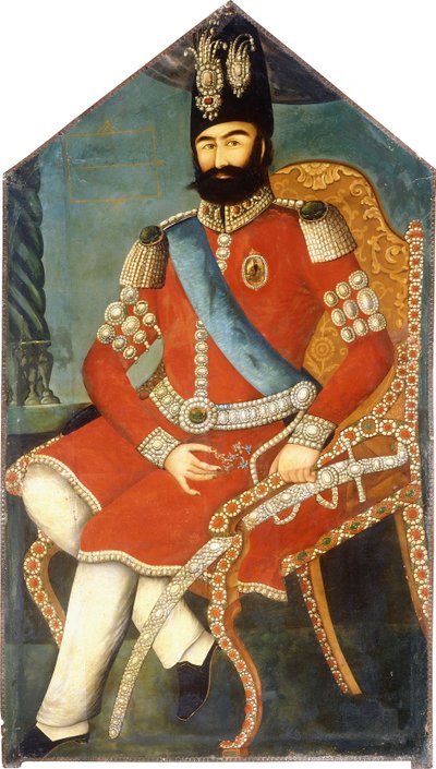Portrett av Muhammad Shah, ca. 1850 av Persian School