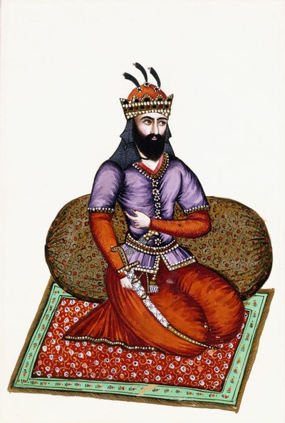 Portrett av Shah Garshab, 1800-tallet av Persian School