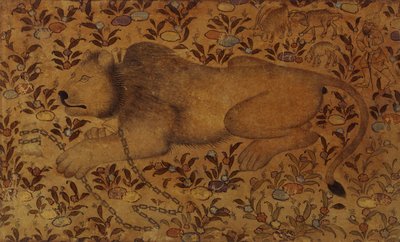Studie av en løve, 1500-tallet av Persian School