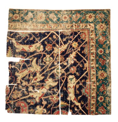 Tabriz-medaljongteppefragment, Nordvest-Persia, midten av 1500-tallet av Persian School