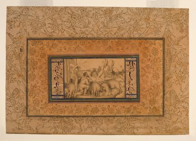 The Prodigal Son, ca. 1600 (ugjennomsiktig wc og blekk på papir) av Persian School