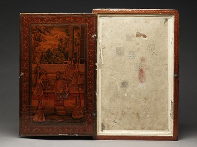 Verktøysett som viser den hellige familie, ca. 1830 (blandet media) av Persian School