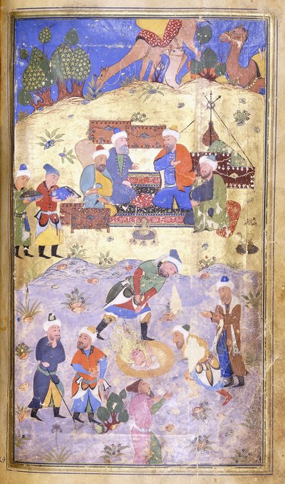 Yusuf blir reddet fra gropen, ca. 1492-3 av Persian School