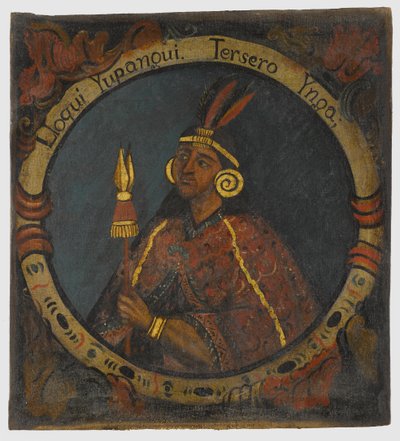 Lloque Yupanqui, 3. inkakonge, midten av 1700-tallet av Peruvian School