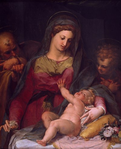 Heilige Familie mit St. Johannes von Peter Candid von Peter (1548-1628) Candid