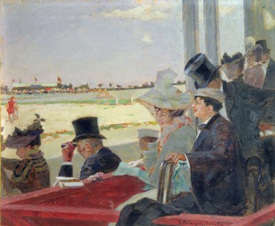 Hesteveddeløp, 1902 (olje på tre) av Peter Alexandrovich Nilus
