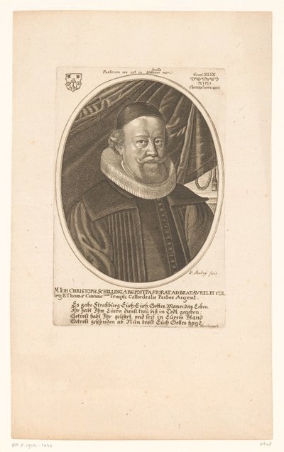 Portrett av Johann Christoph Schilling av Peter Aubry (II)