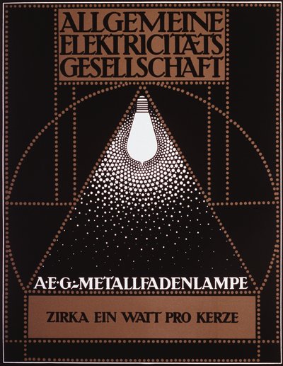 Reklameplakat for General Electric Company [AEG] 1910 av Peter Behrens