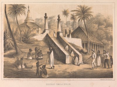 Buddhisttempel, Ceylon av Peter Bernhard Wilhelm Heine