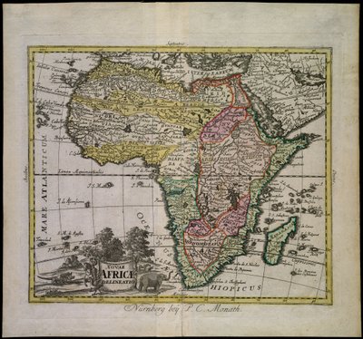 En skisse av New Africa av Peter Conrad Monath
