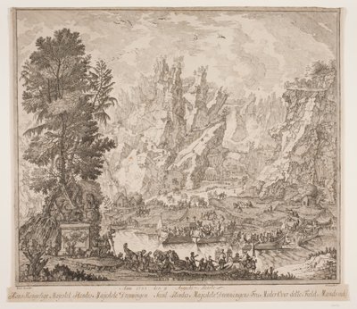 Anno 1733 den 9. Augusti Reiste Hans Kongelige Majestet Hendes Majestet Dronningen Samt Hendes Majestete Dronningens Fru Moder Over dette Field Mandsseidet av Peter Cramer