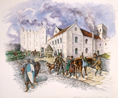 Keep and Palace, Old Sarum, Wiltshire, c1130, 1994 av Peter Dunn