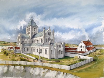 Gamle Sarum katedral, c1150, c1990-2010 av Peter Dunn