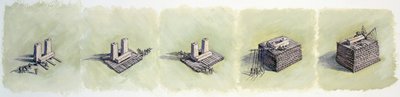 Raising a overligger, Stonehenge, Prehistoric, c1990-2010 av Peter Dunn