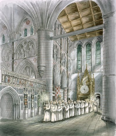 Rievaulx Abbey, 1400-tallet, c1990-2010 av Peter Dunn