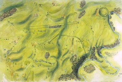 Stonehenge-landskap, c1600-tallet f.Kr., c1990-2010 av Peter Dunn