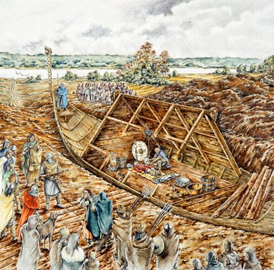 Sutton Hoo skipsbegravelse, 7. århundre, 1990-2010 av Peter Dunn