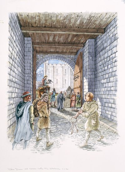 The Castle Gatehouse, Old Sarum, Wiltshire, c1130, 1994 av Peter Dunn