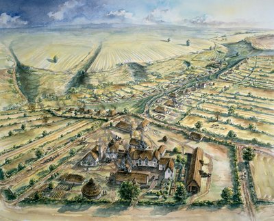 Wharram Percy Medieval Village, sent på 1100-tallet, c1990-2010 av Peter Dunn