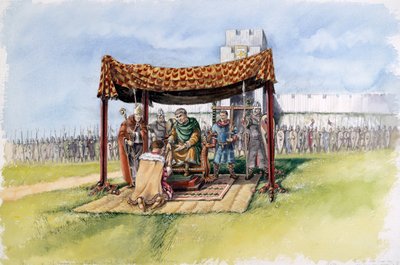 Vilhelm Erobreren ved Old Sarum, 1086, c1990-2010 av Peter Dunn