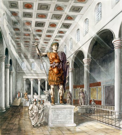 York romersk basilika, c3rd century, c1990-2010 av Peter Dunn