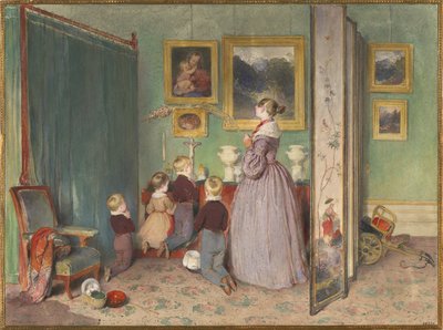 Aftenbønnen erkehertuginne Sophie med barn, 1839 av Peter Fendi