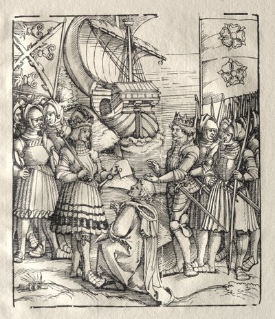 Maximilian slutter fred med Henry VII. av Peter Flötner