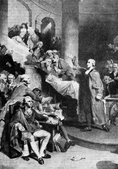 Patrick Henry 1736-1799, amerikansk revolusjonær, 1775 1935. av Peter Frederick Rothermel