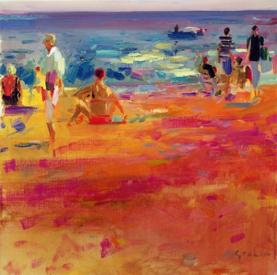 strandscene av Peter Graham (Contemporary)