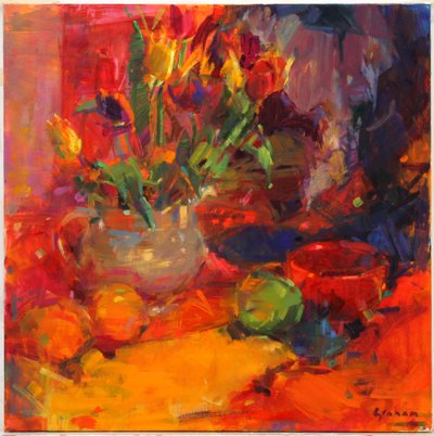 Tulipanbord av Peter Graham (Contemporary)